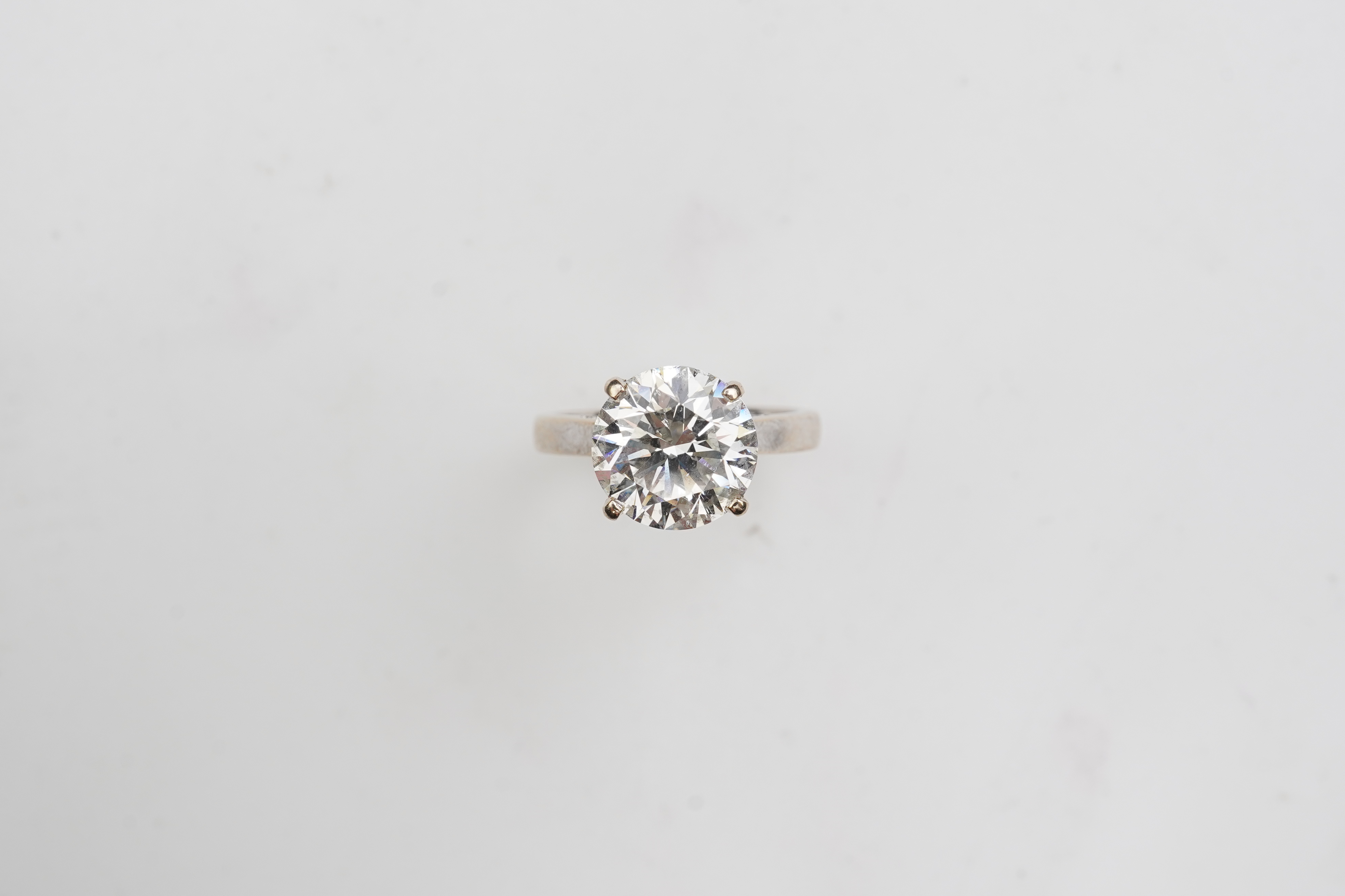 A diamond solitaire ring